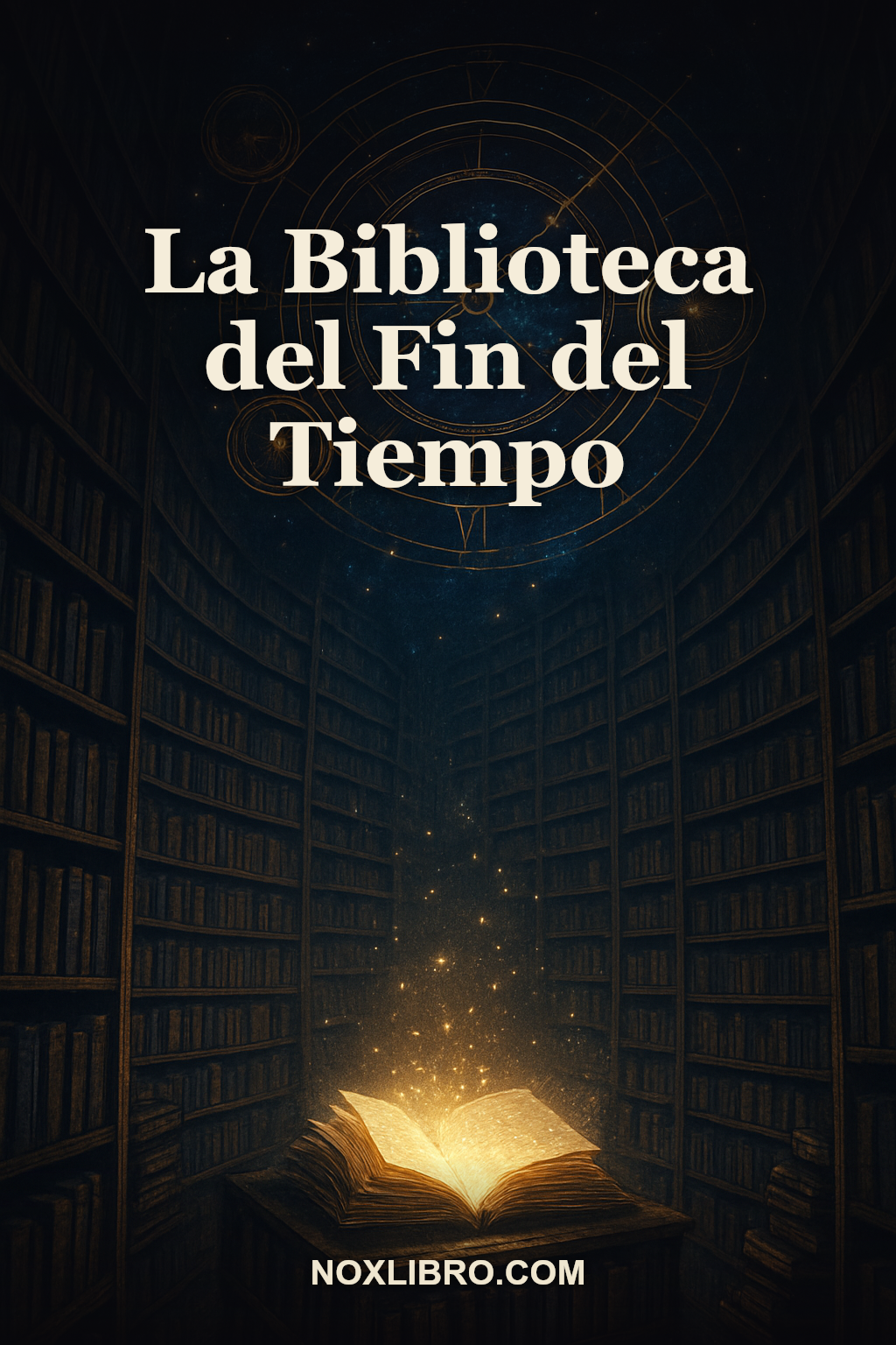 Portada de La Biblioteca del Fin del Tiempo — generada con IA