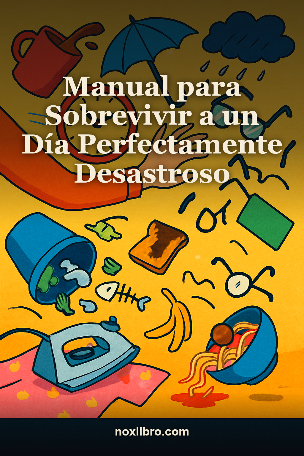 Portada de Manual para Sobrevivir a un Día Perfectamente Desastroso — generada con IA